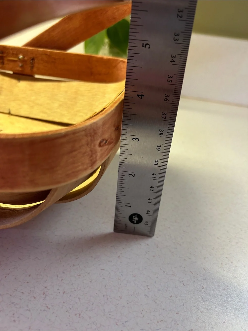 Handcrafted Wooden Trug Basket in Natural Brown